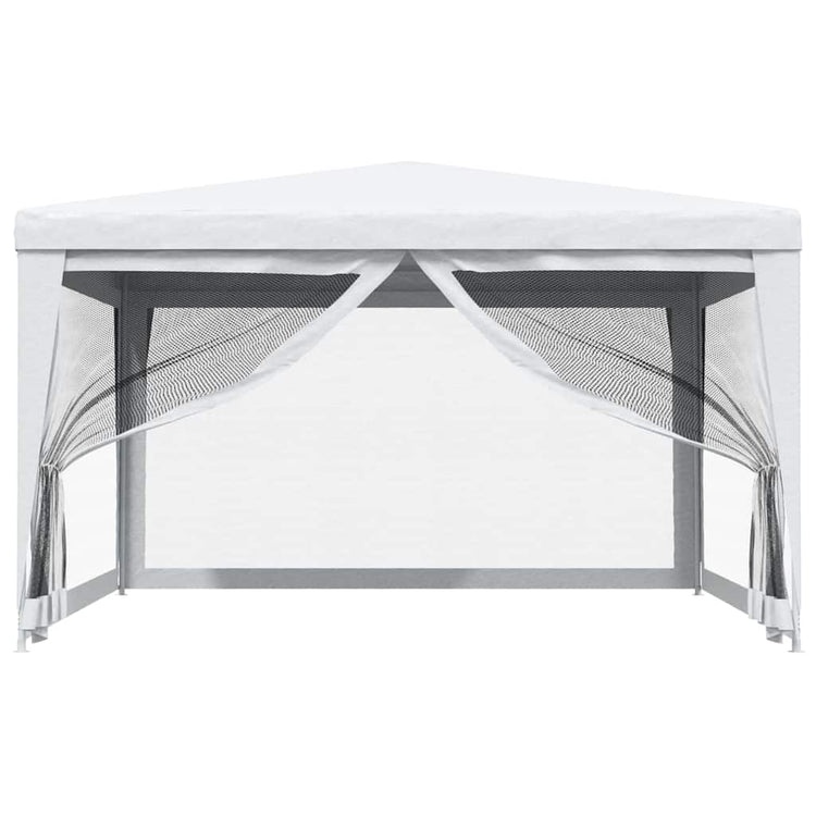 Tente de fête VidaXL avec 4 parois latérales en maille 4x4 m blanc