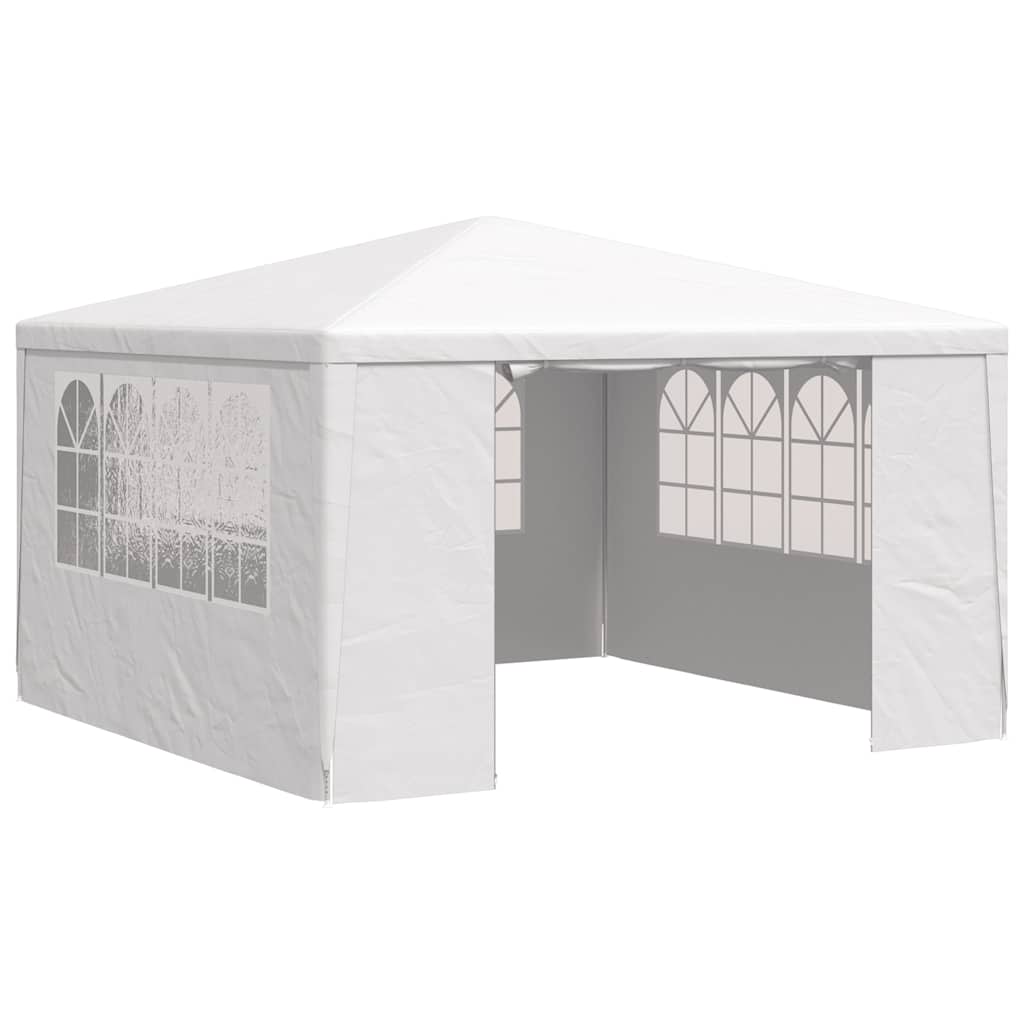 Tente de fête vidaxl avec murs latéraux professionnels 90 g m² 4x4 m blanc