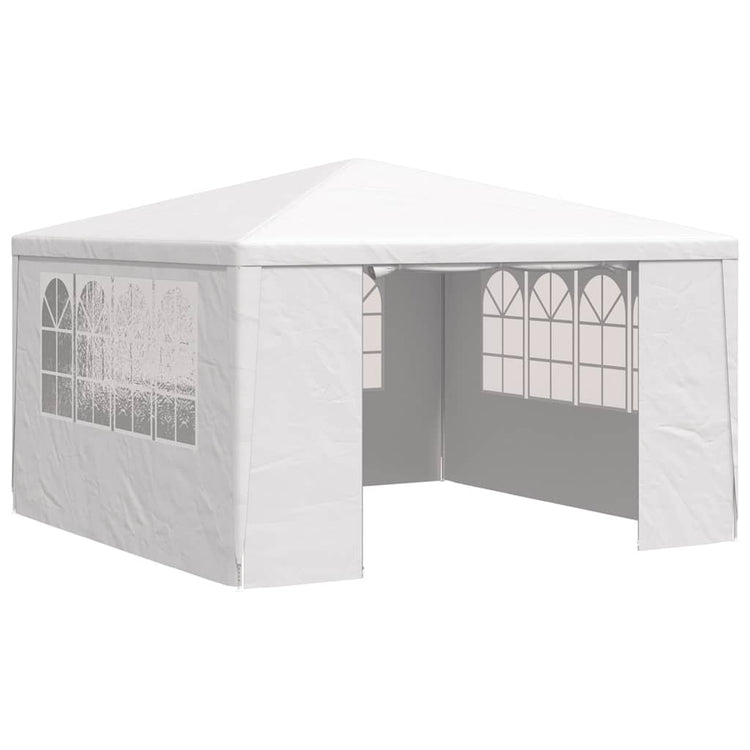 Tente de fête vidaxl avec murs latéraux professionnels 90 g m² 4x4 m blanc