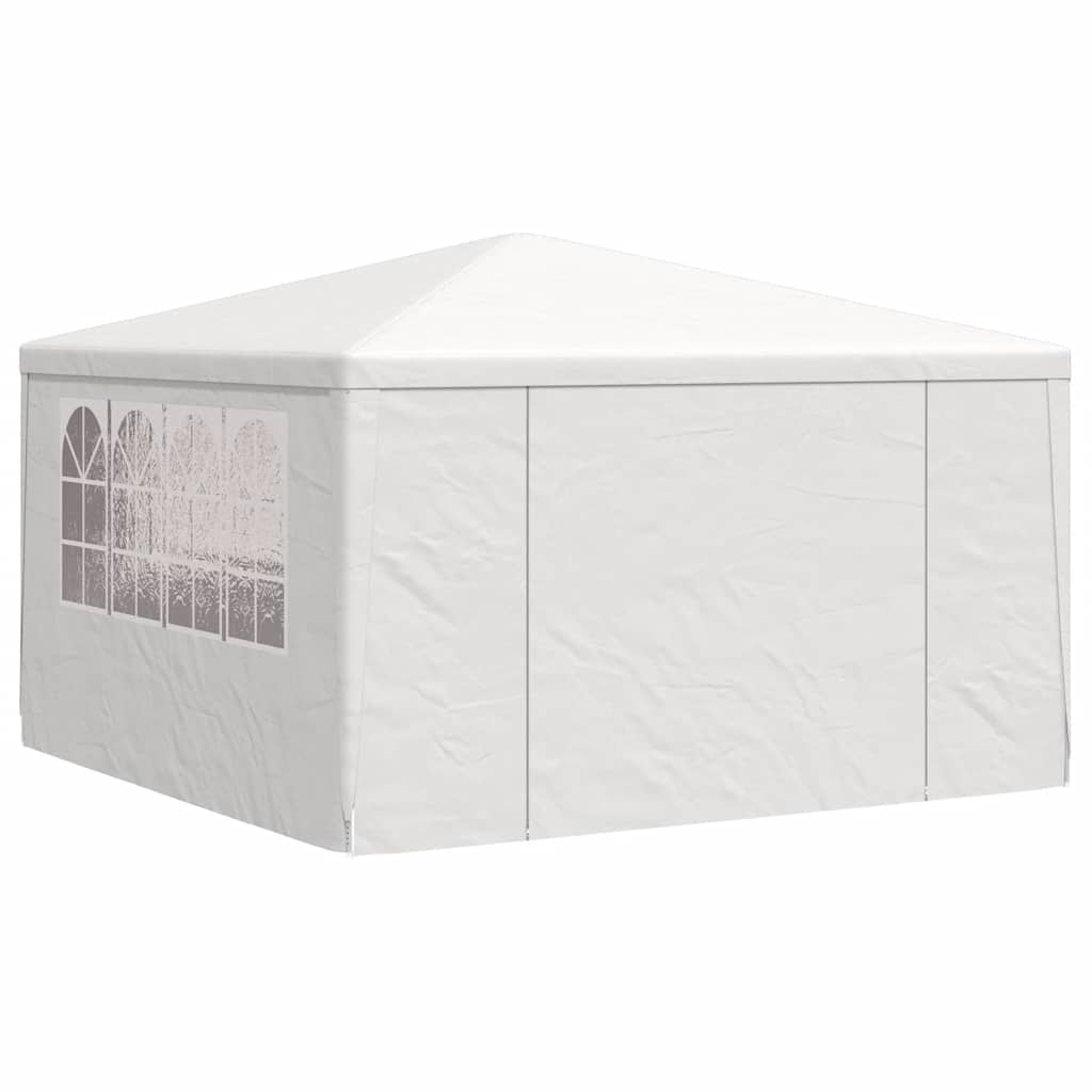 Tente de fête vidaxl avec murs latéraux professionnels 90 g m² 4x4 m blanc