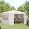 Tente de fête vidaxl avec murs latéraux professionnels 90 g m² 4x4 m blanc