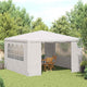 Tente de fête vidaxl avec murs latéraux professionnels 90 g m² 4x4 m blanc