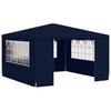 Tente de fête vidaxl avec murs latéraux professionnels 90 g m² 4x4 m bleu