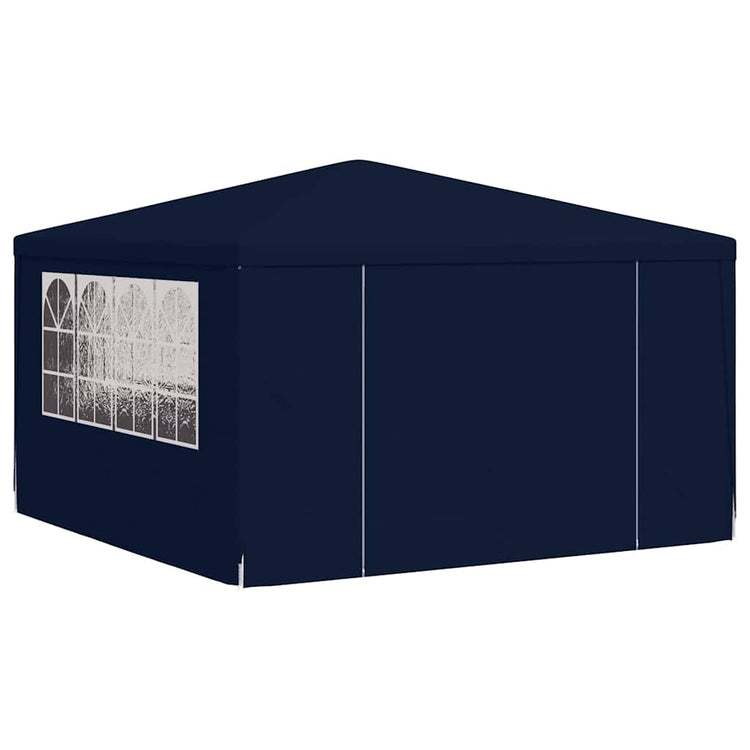 Tente de fête vidaxl avec murs latéraux professionnels 90 g m² 4x4 m bleu