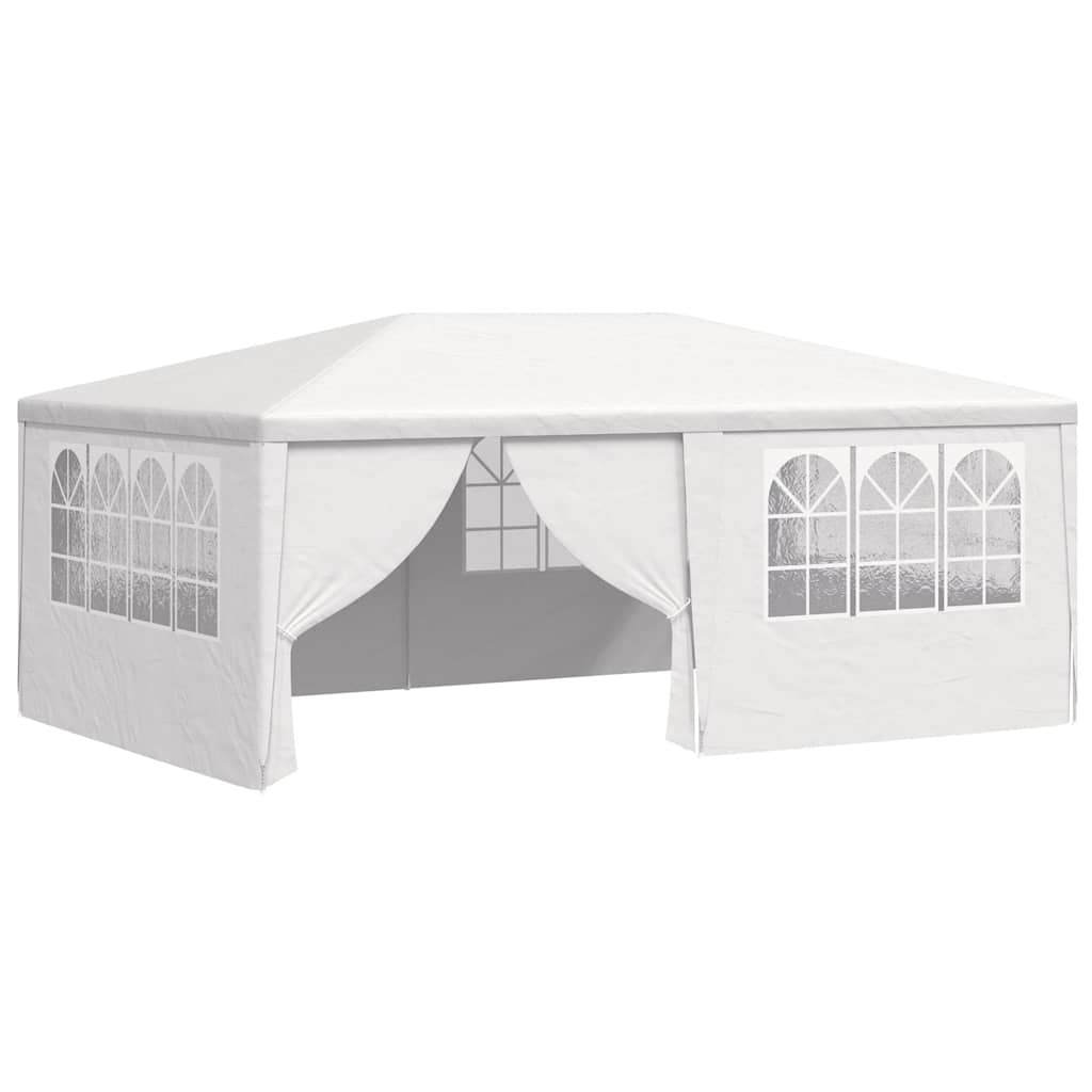 Tente de fête vidaxl avec murs latéraux professionnels 90 g m² 4x6 m blanc