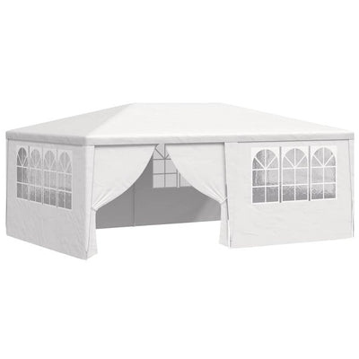 Tente de fête vidaxl avec murs latéraux professionnels 90 g m² 4x6 m blanc