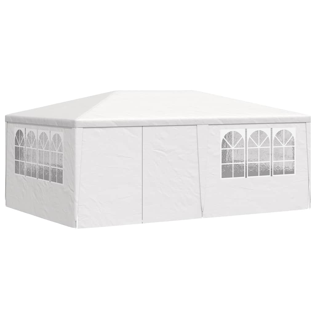 Tente de fête vidaxl avec murs latéraux professionnels 90 g m² 4x6 m blanc
