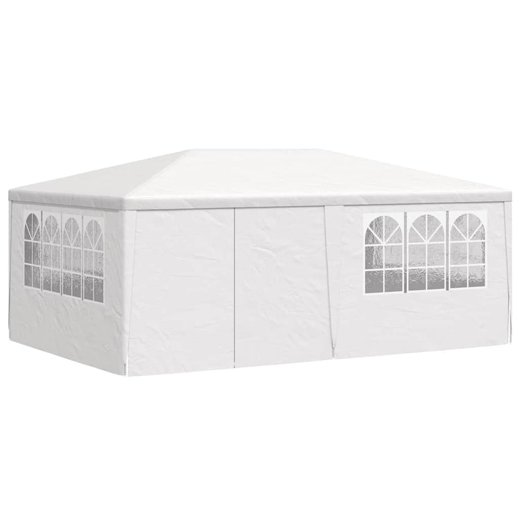 Tente de fête vidaxl avec murs latéraux professionnels 90 g m² 4x6 m blanc