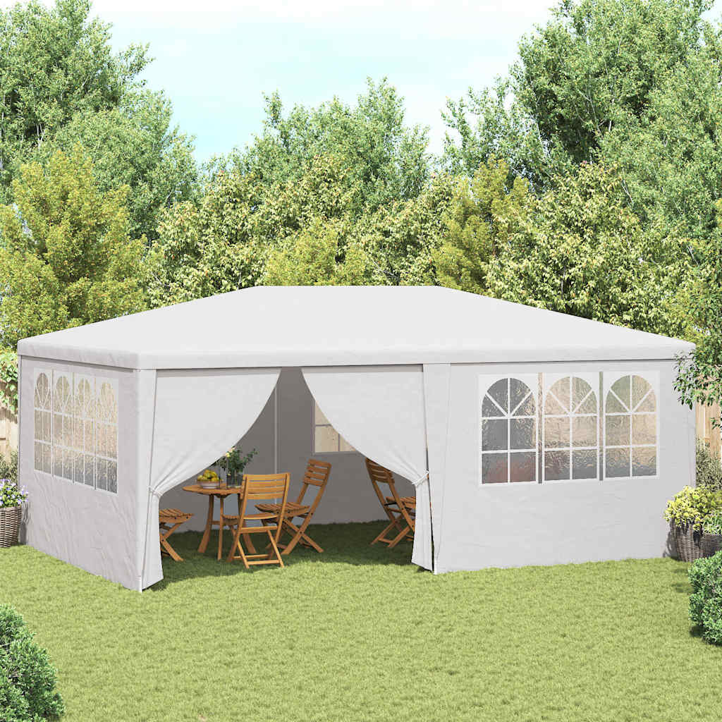 Tente de fête vidaxl avec murs latéraux professionnels 90 g m² 4x6 m blanc