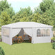 Tente de fête vidaxl avec murs latéraux professionnels 90 g m² 4x6 m blanc