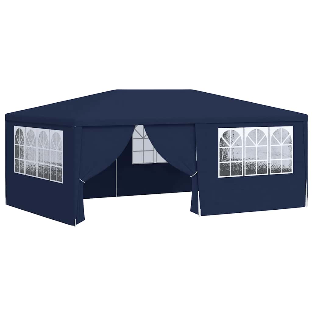 Tente de fête vidaxl avec murs latéraux professionnels 90 g m² 4x6 m bleu