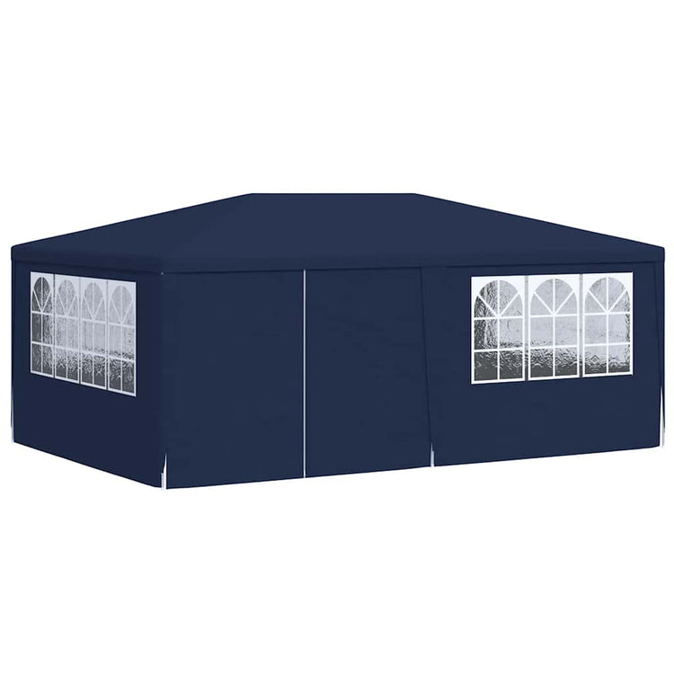 Tente de fête vidaxl avec murs latéraux professionnels 90 g m² 4x6 m bleu