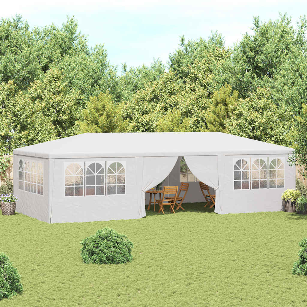 Tente de fête vidaxl avec murs latéraux professionnels 90 g m² 4x9 m blanc
