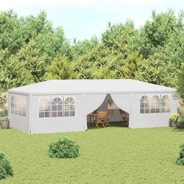 Tente de fête vidaxl avec murs latéraux professionnels 90 g m² 4x9 m blanc