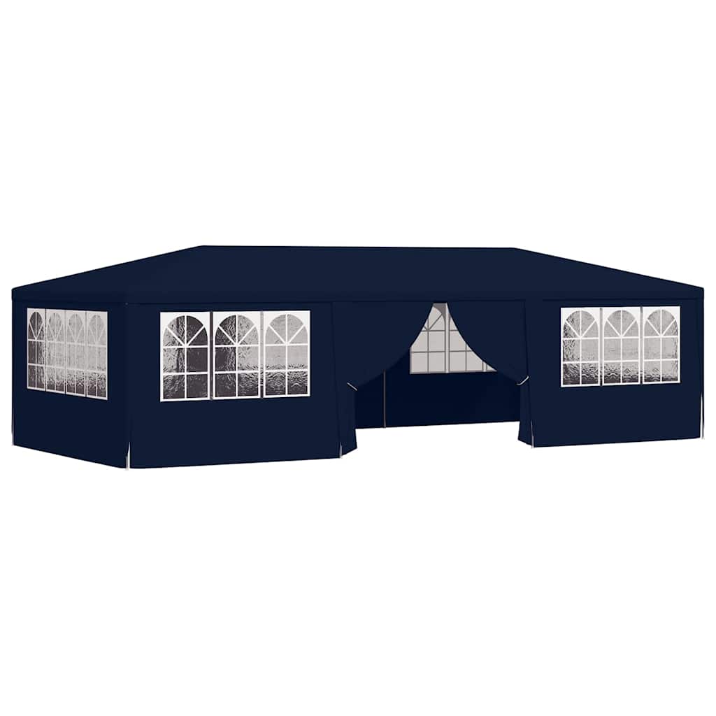 Tente de fête vidaxl avec murs latéraux professionnels 90 g m² 4x9 m bleu