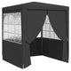 Tente de fête Vidaxl avec murs latéraux professionnels 90 g m² 2x2 m anthracite