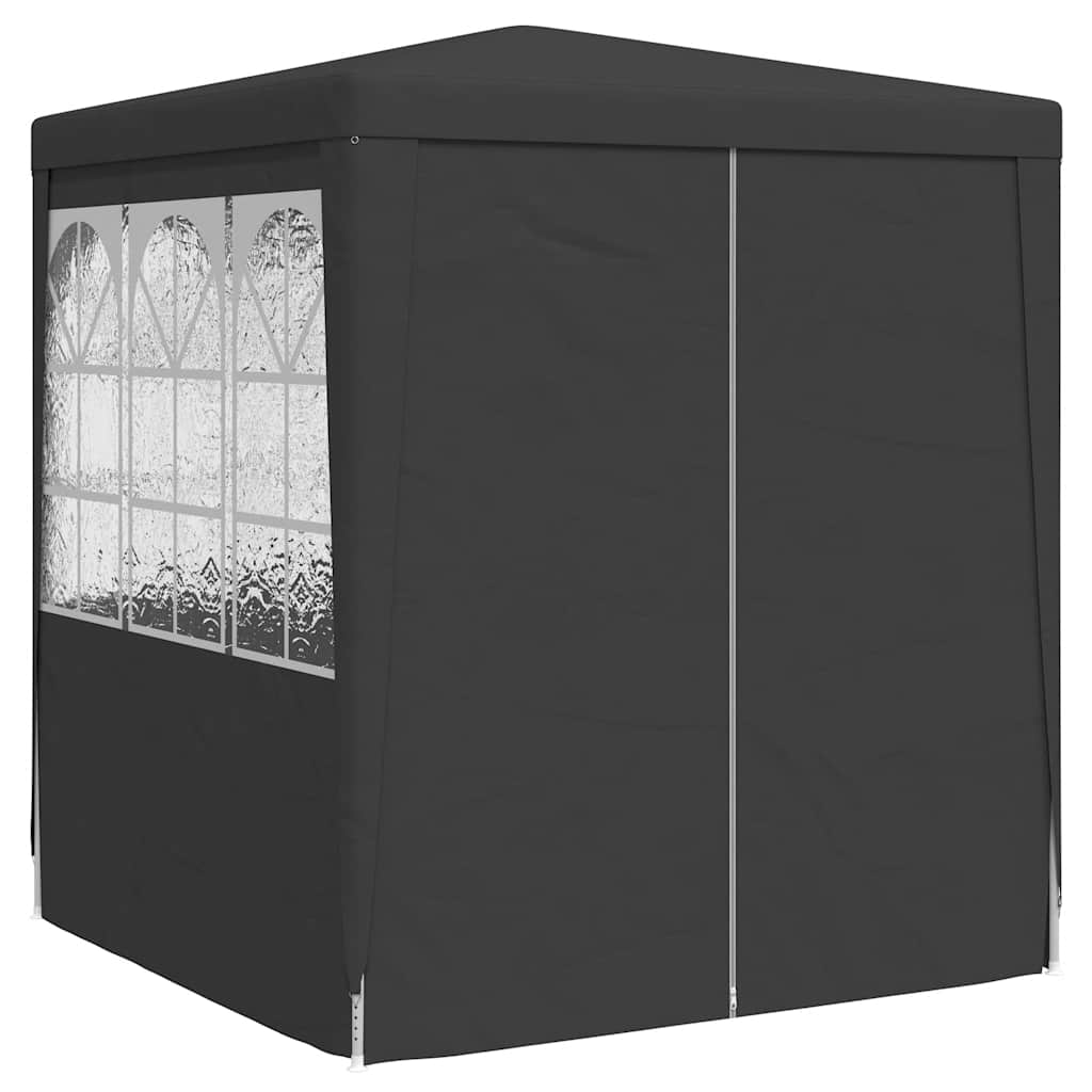Tente de fête Vidaxl avec murs latéraux professionnels 90 g m² 2x2 m anthracite