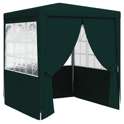 Tente de fête Vidaxl avec murs latéraux professionnels 90 g m² 2x2 m vert