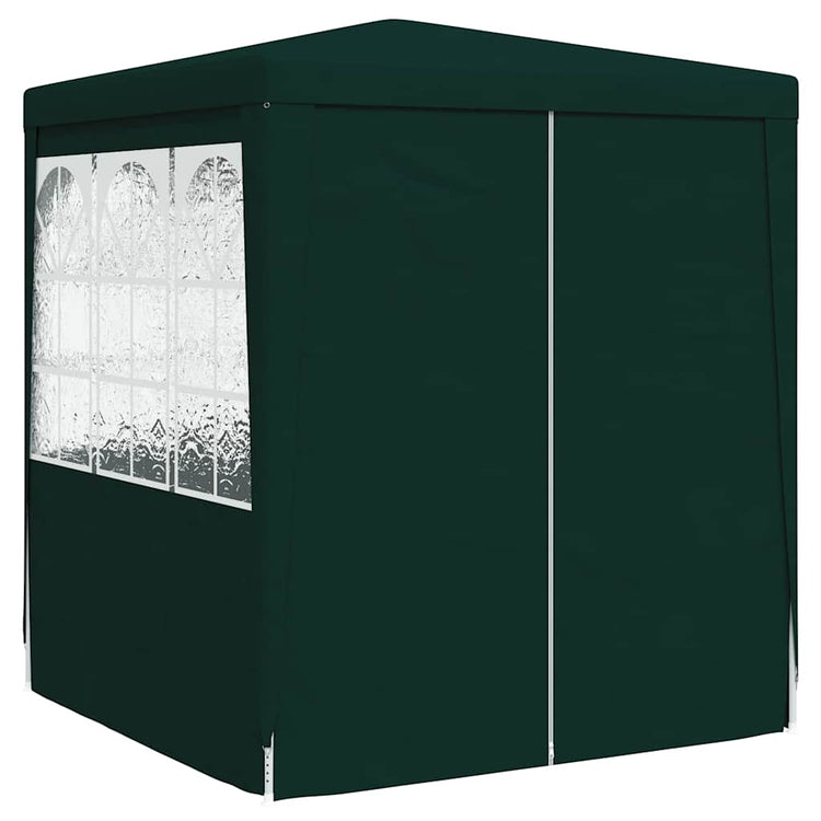 Tente de fête Vidaxl avec murs latéraux professionnels 90 g m² 2x2 m vert