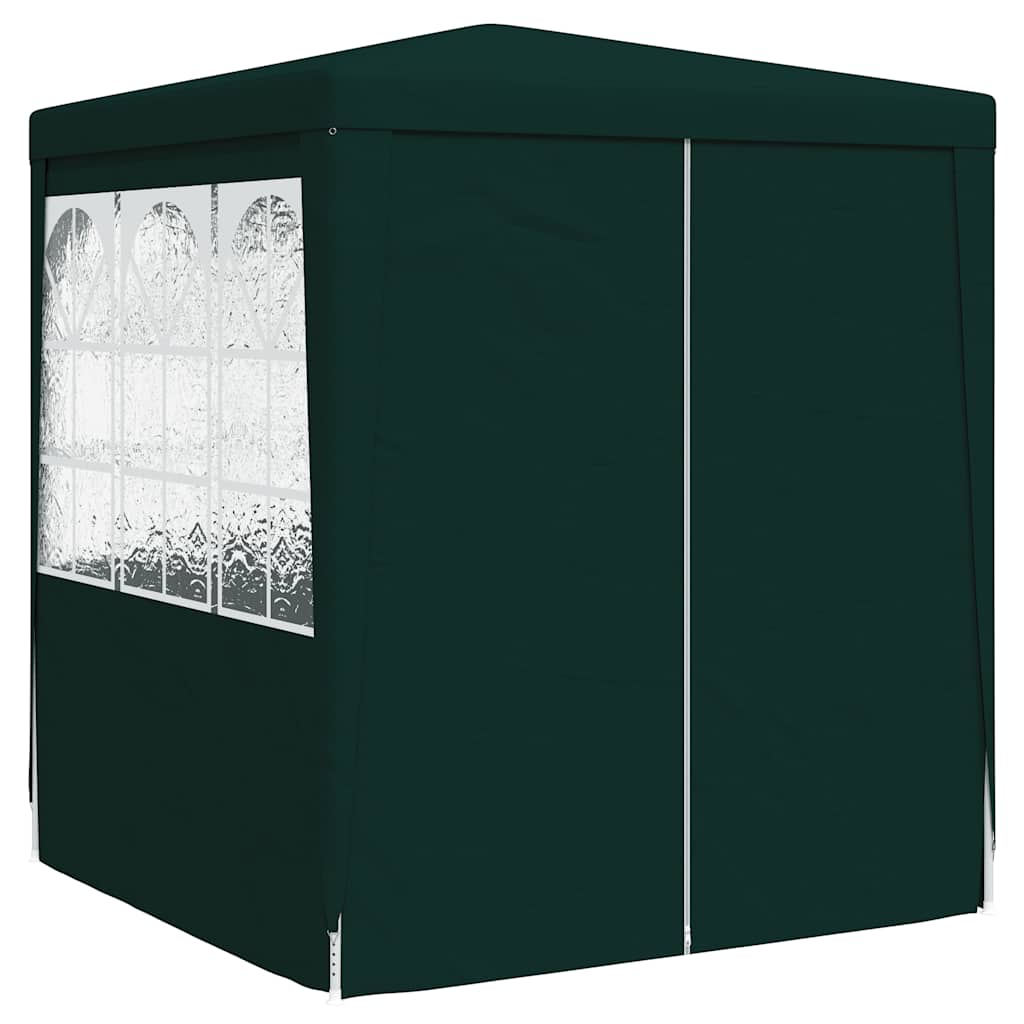 Tente de fête Vidaxl avec murs latéraux professionnels 90 g m² 2,5x2,5 m vert