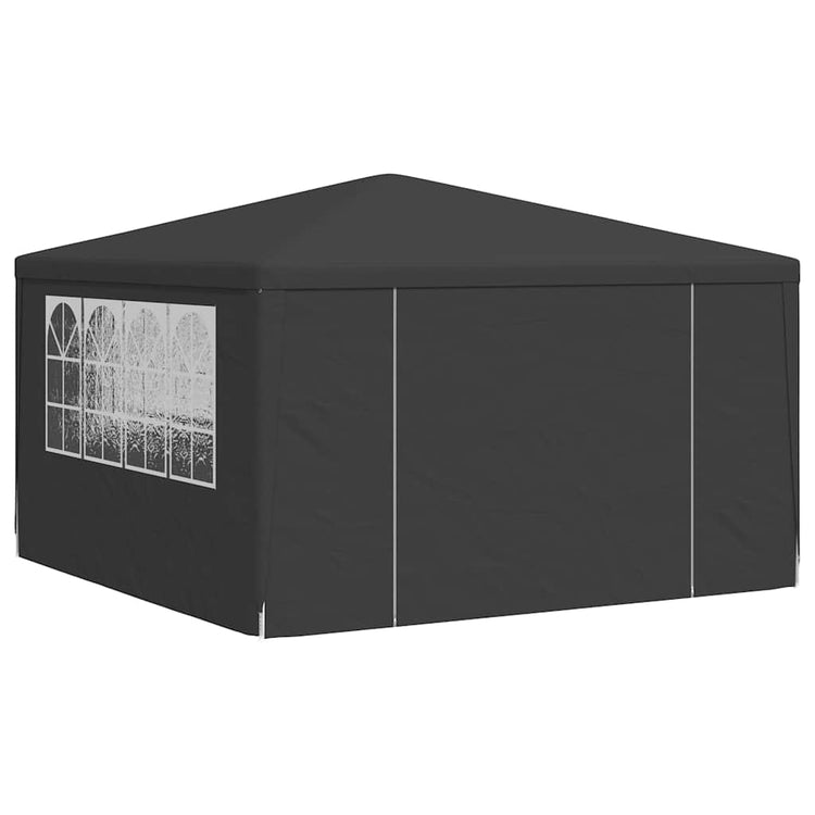 Tente de fête vidaxl avec murs latéraux professionnels 90 g m² 4x4 m anthracite