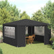 Tente de fête vidaxl avec murs latéraux professionnels 90 g m² 4x4 m anthracite