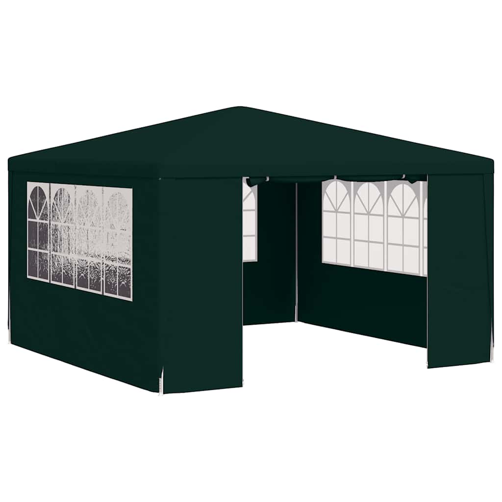 Tente de fête Vidaxl avec murs latéraux professionnels 90 g m² 4x4 m vert