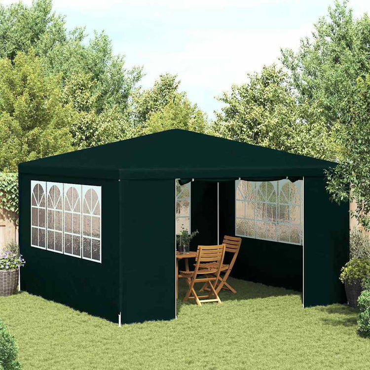 Tente de fête Vidaxl avec murs latéraux professionnels 90 g m² 4x4 m vert