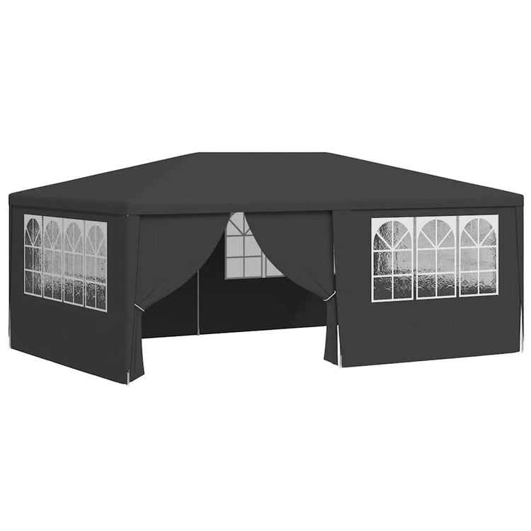 Tente de fête Vidaxl avec murs latéraux professionnels 90 g m² 4x6 m anthracite
