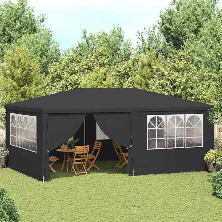Tente de fête Vidaxl avec murs latéraux professionnels 90 g m² 4x6 m anthracite