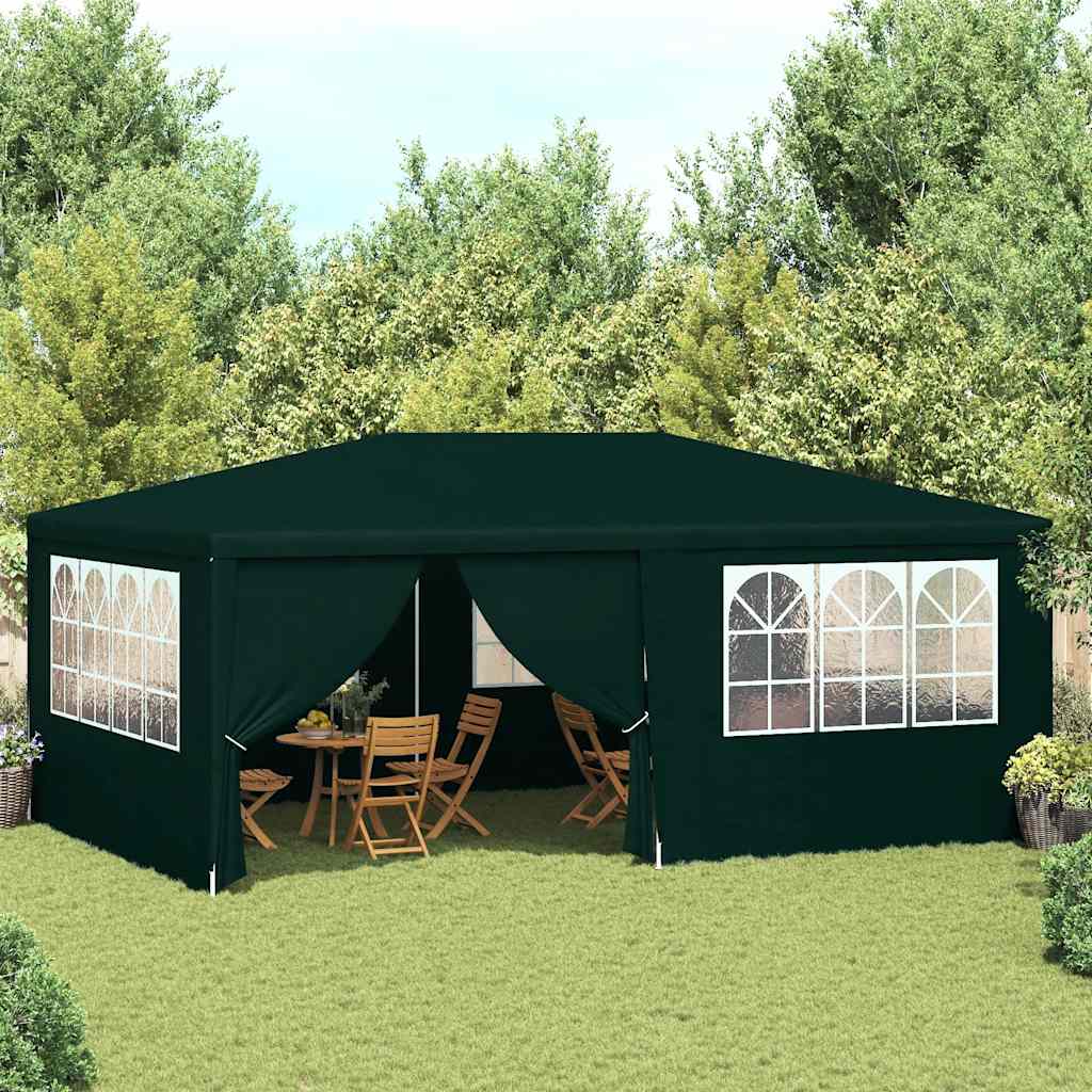 Vidaxl Party Tente avec murs latéraux professionnels 90 g m² 4x6 m vert