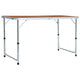 Table de camping vidaxl pliable 120x60 cm en aluminium