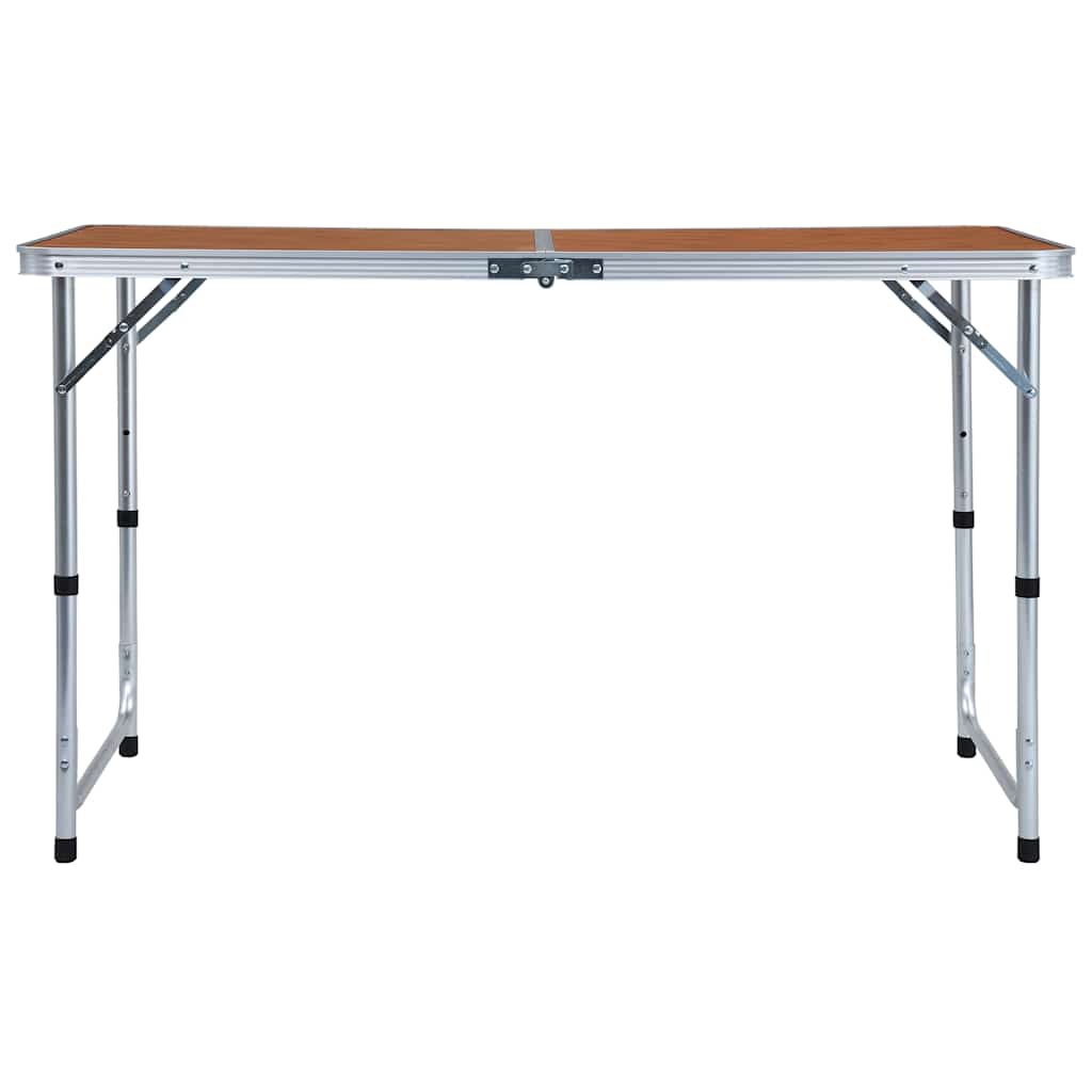 Table de camping vidaxl pliable 120x60 cm en aluminium