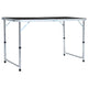 Table de camping Vidaxl pliable 120x60 cm Gray en aluminium
