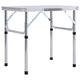 Table de camping vidaxl pliable 60x45 cm en aluminium blanc
