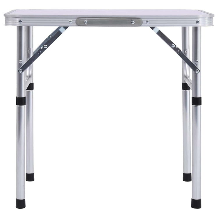 Table de camping vidaxl pliable 60x45 cm en aluminium blanc