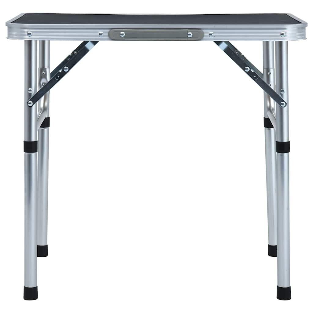 Table de camping Vidaxl pliable 60x45 cm Gray en aluminium