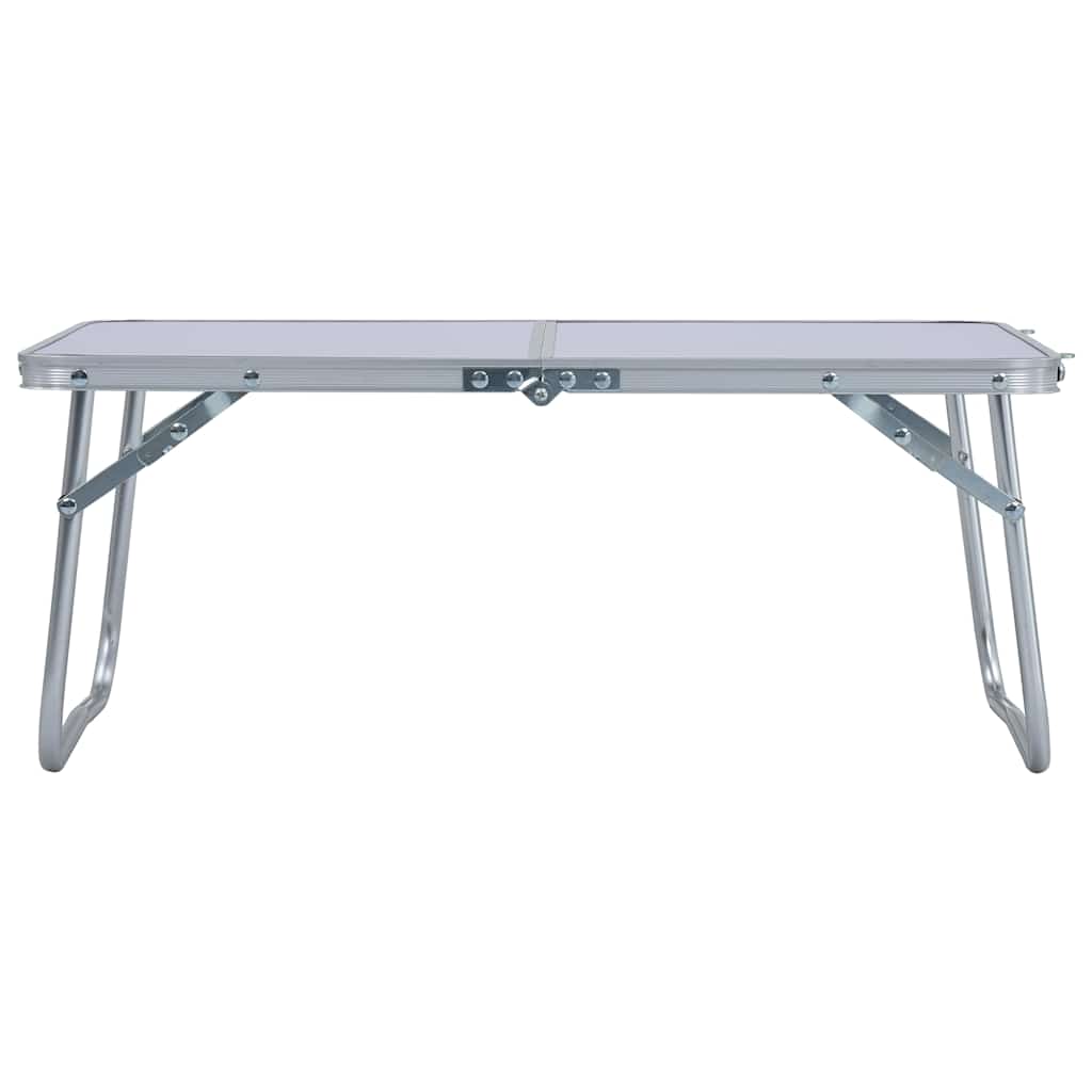Table de camping vidaxl pliable 60x40 cm en aluminium blanc