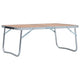Table de camping vidaxl pliable 60x40 cm en aluminium brun