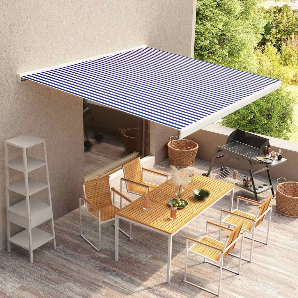 Vidaxl Laifeldoek 500x300 cm toile bleu et blanc