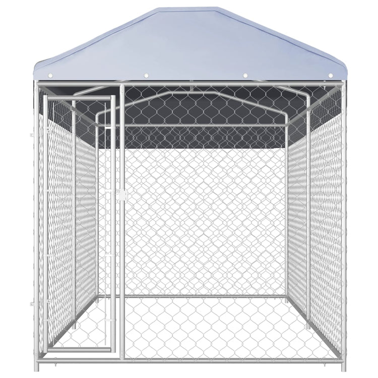 Vidaxl Chienne de chien pour l'extérieur avec toit 382x192x225 M