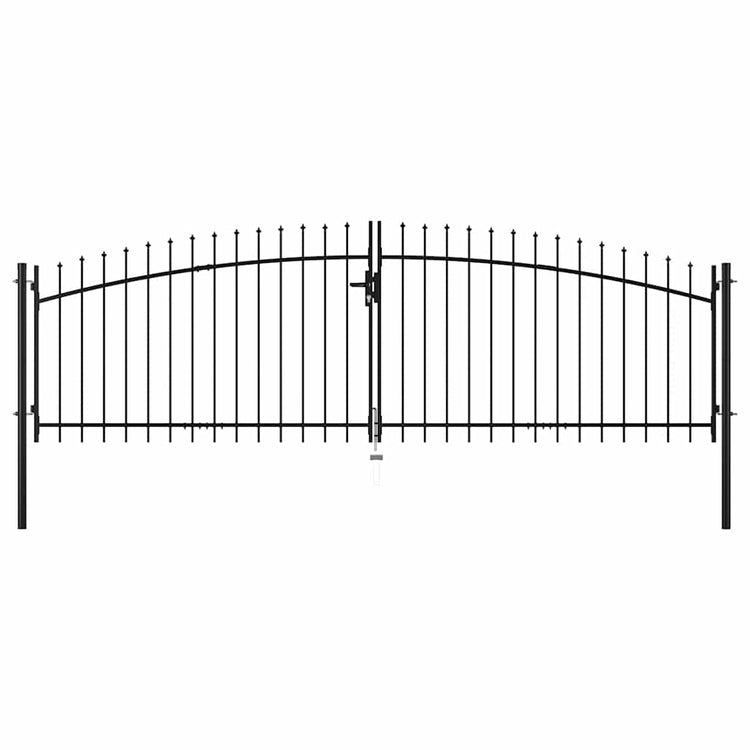 Vidaxl Hek Port Double Porte avec Spears Top 400x175 cm