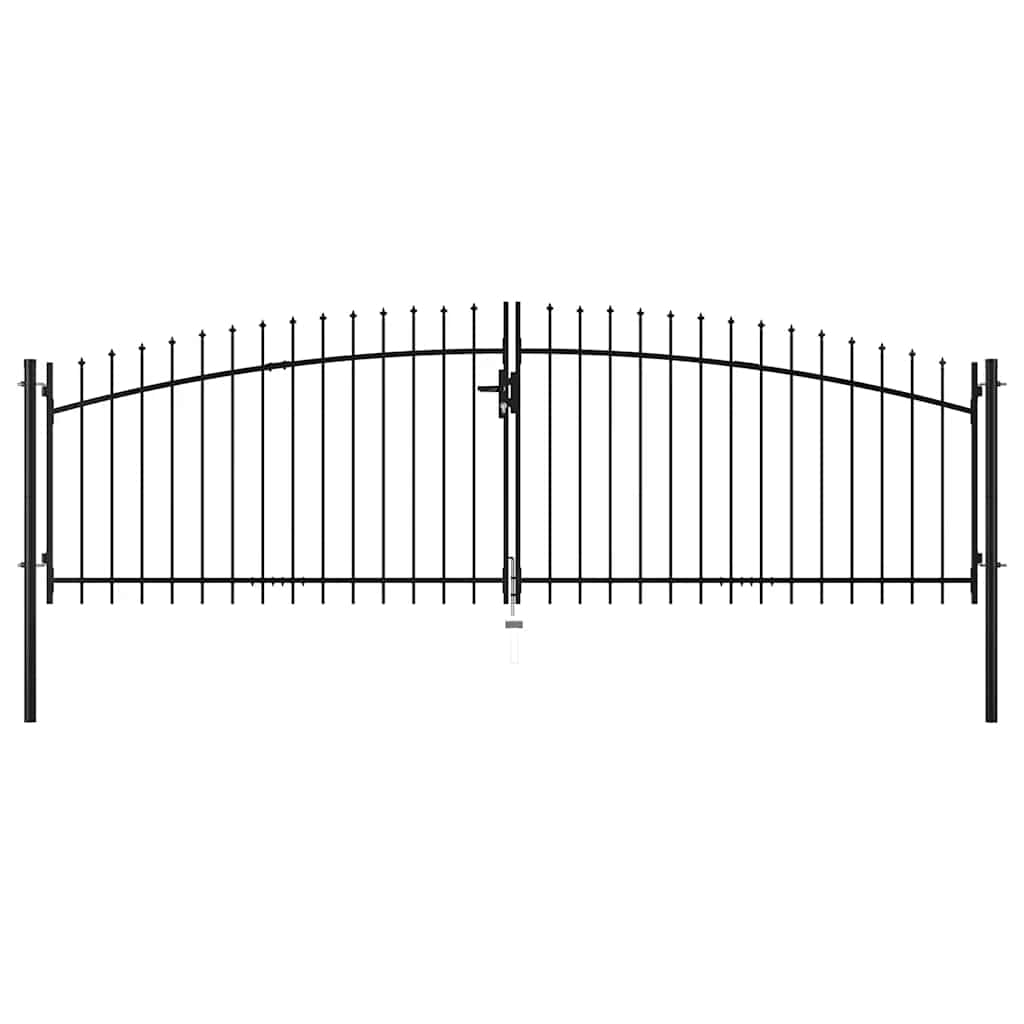 Vidaxl Hek Port Double Porte avec Spears Top 400x200 cm