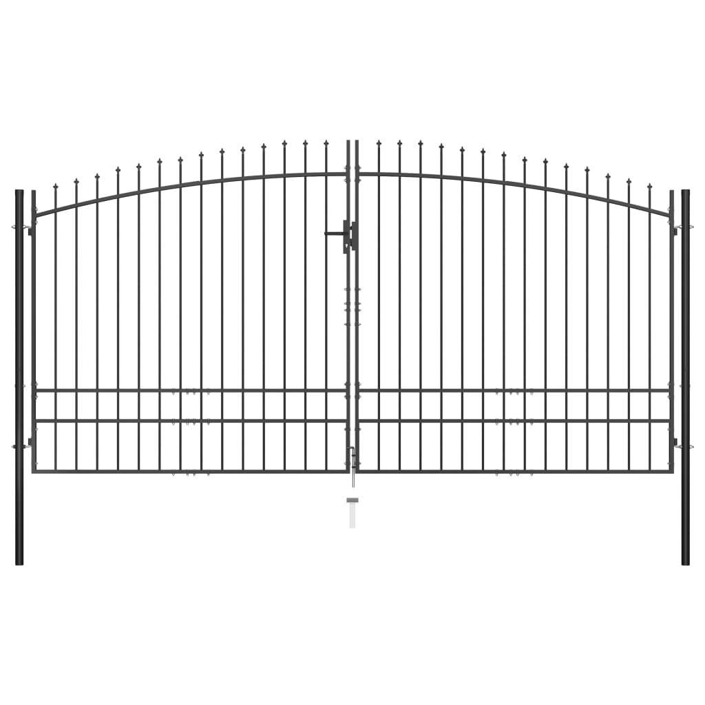Vidaxl Hek Port Double Porte avec Spears Top 400x248 CM