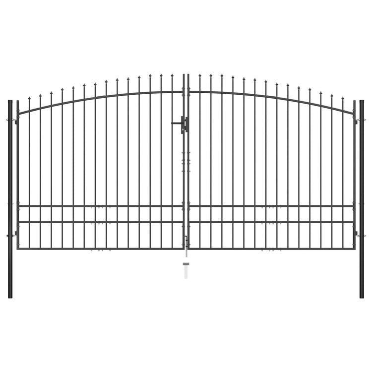 Vidaxl Hek Port Double Porte avec Spears Top 400x248 CM