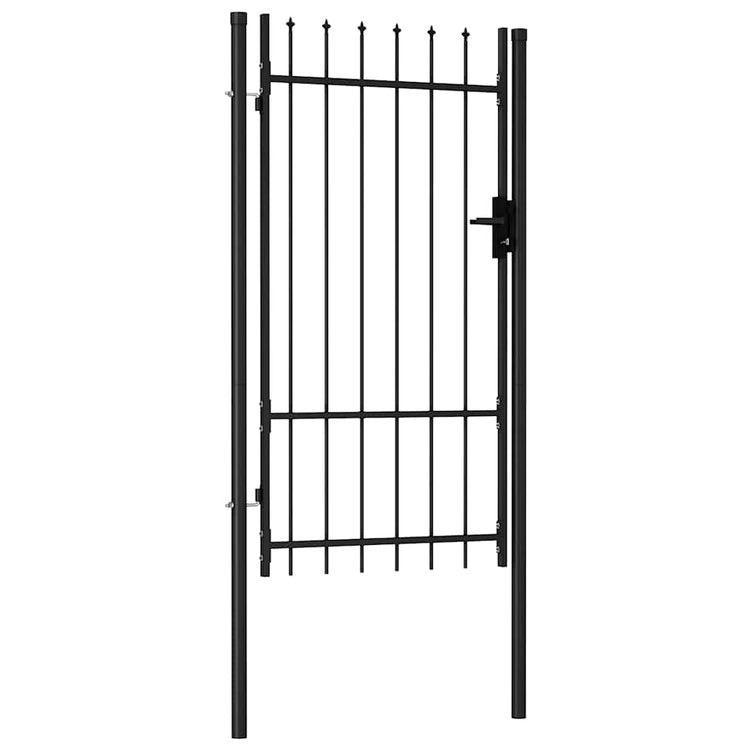 Port vidaxl avec dessus pointu seulement 1x1,75 m en noir en noir