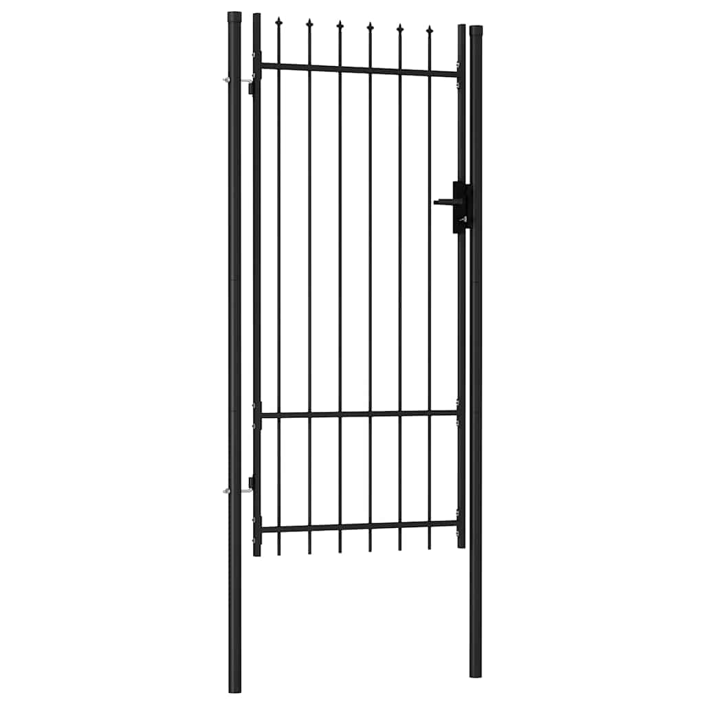 Port vidaxl avec dessus pointu seulement 1x2 m en noir en noir