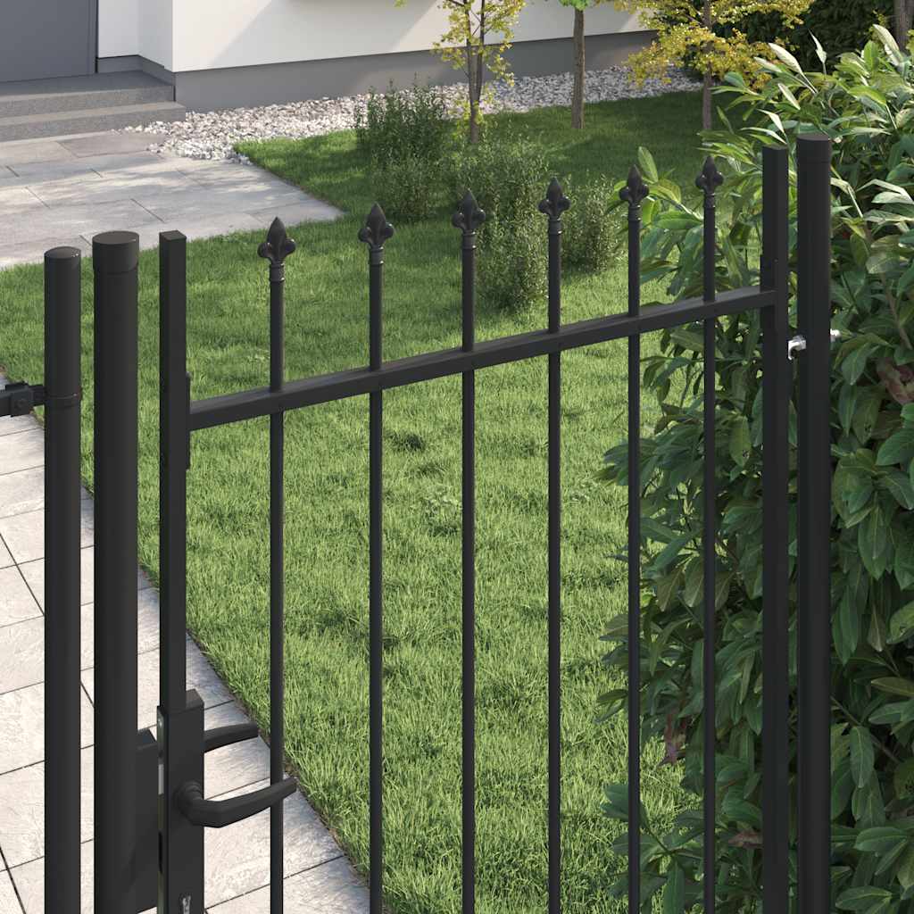 Port vidaxl avec dessus pointu seulement 1x2 m en noir en noir