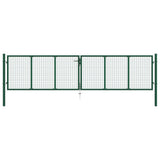 Vidaxl Gaaspoort 390x75 cm en acier vert - afbeelding 1