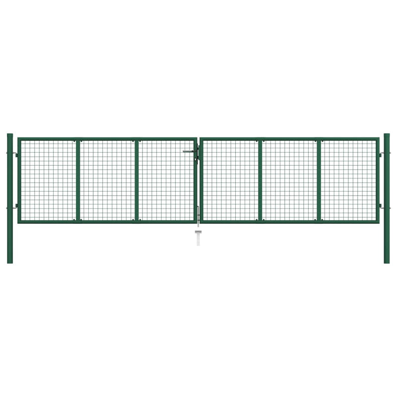Vidaxl Gaaspoort 390x75 cm en acier vert